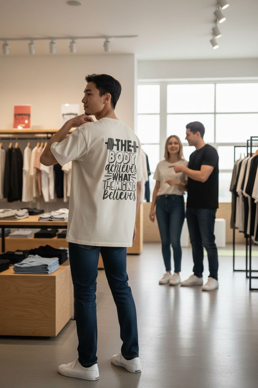 Young & Boss T-Shirt “The Body Achieves” | 100% cotton | Back print.