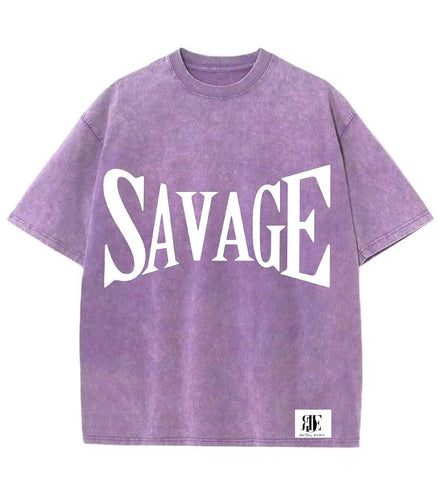 Savage oversized t-shirt in a used look – Young & Boss® | 100% cotton