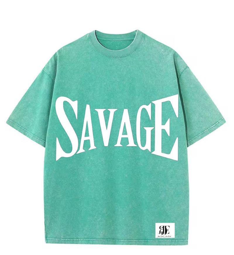 Savage oversized t-shirt in a used look – Young & Boss® | 100% cotton
