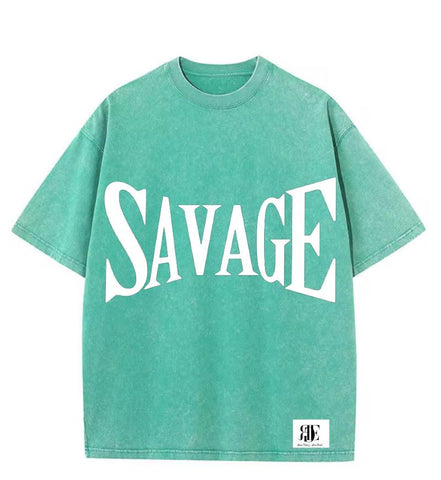 Savage oversized t-shirt in a used look – Young & Boss® | 100% cotton