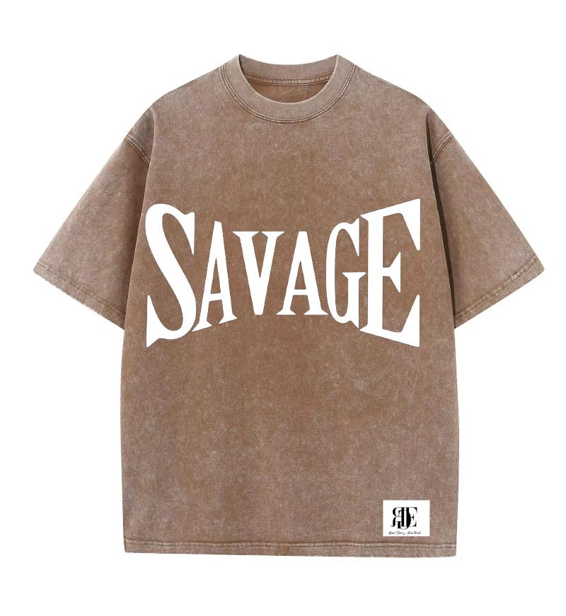 Savage oversized t-shirt in a used look – Young & Boss® | 100% cotton