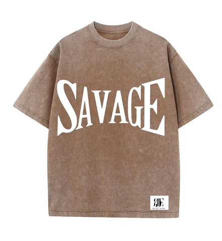 Savage oversized t-shirt in a used look – Young & Boss® | 100% cotton