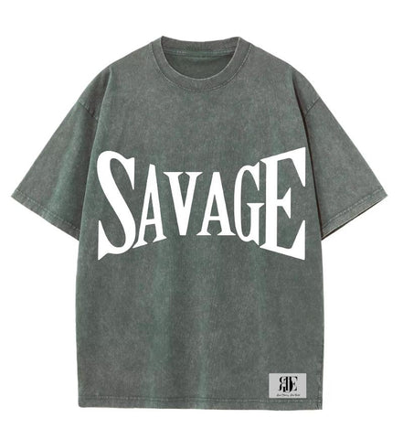 Savage oversized t-shirt in a used look – Young & Boss® | 100% cotton