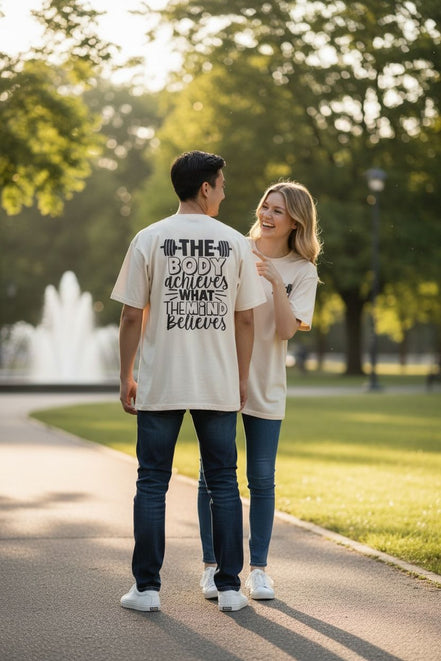 Young & Boss T-Shirt “The Body Achieves” | 100% cotton | Back print.