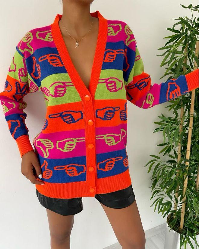 Knit cardigan – Orange