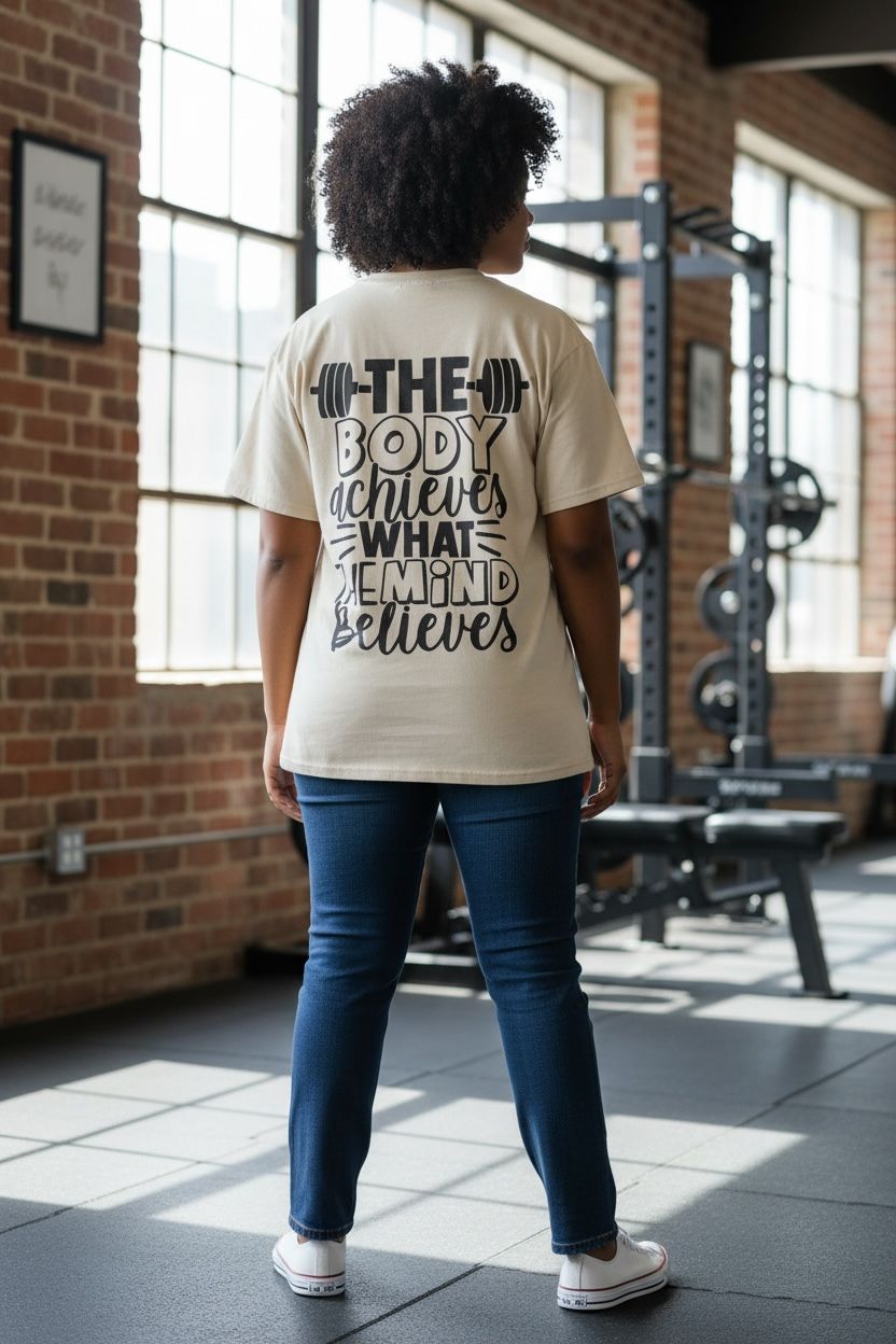 Young & Boss T-Shirt “The Body Achieves” | 100% cotton | Back print.