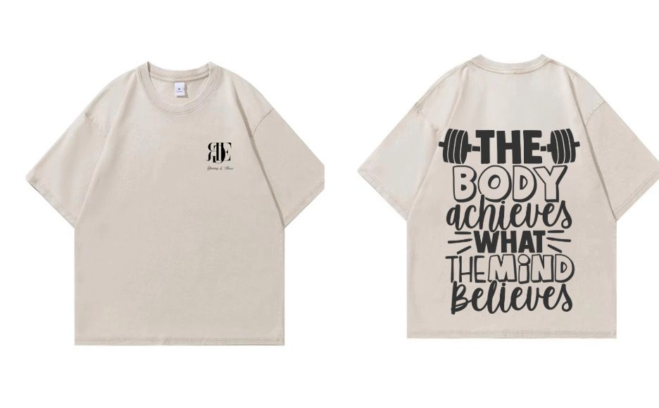 Young & Boss T-Shirt “The Body Achieves” | 100% cotton | Back print.