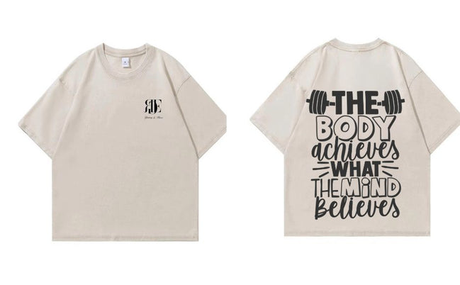 Young & Boss T-Shirt “The Body Achieves” | 100% cotton | Back print.