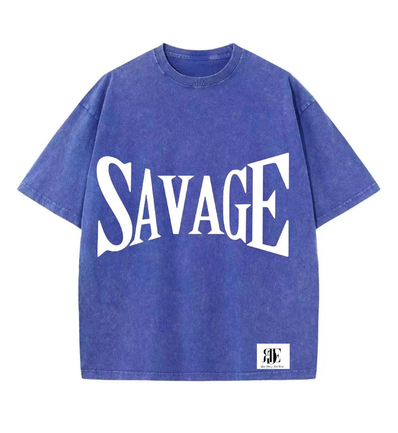 Savage oversized t-shirt in a used look – Young & Boss® | 100% cotton
