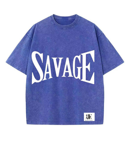 Savage oversized t-shirt in a used look – Young & Boss® | 100% cotton