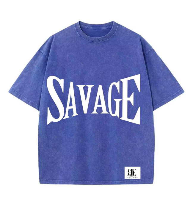Savage oversized t-shirt in a used look – Young & Boss® | 100% cotton