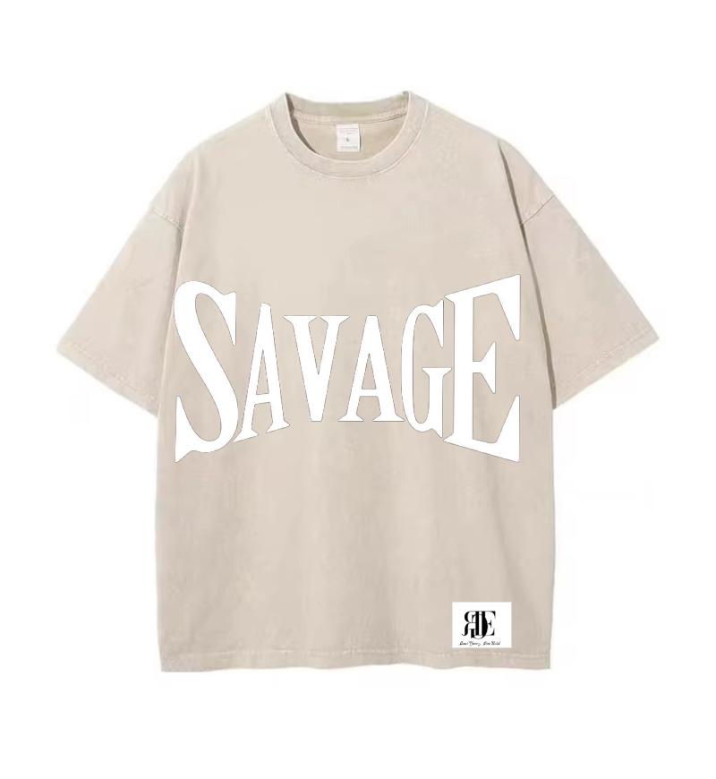 Savage oversized t-shirt in a used look – Young & Boss® | 100% cotton